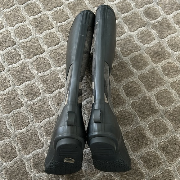 Burberry Clemence Charcoal Check Pattern Rain Boots - Picture 6 of 7